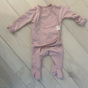 Cozy Mauve Kids Footie by Viverano